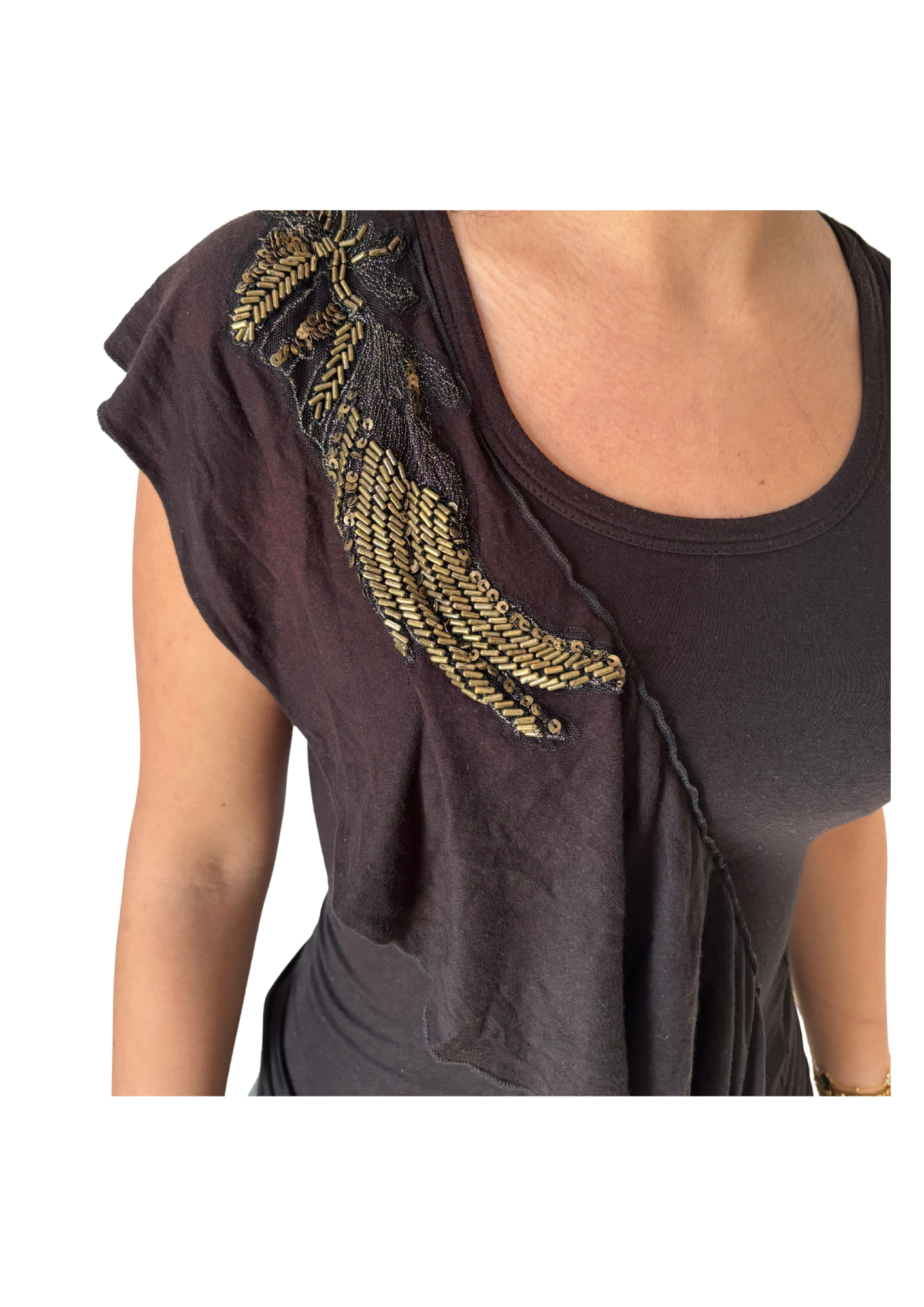 Guess Asymmetrical Draped Top