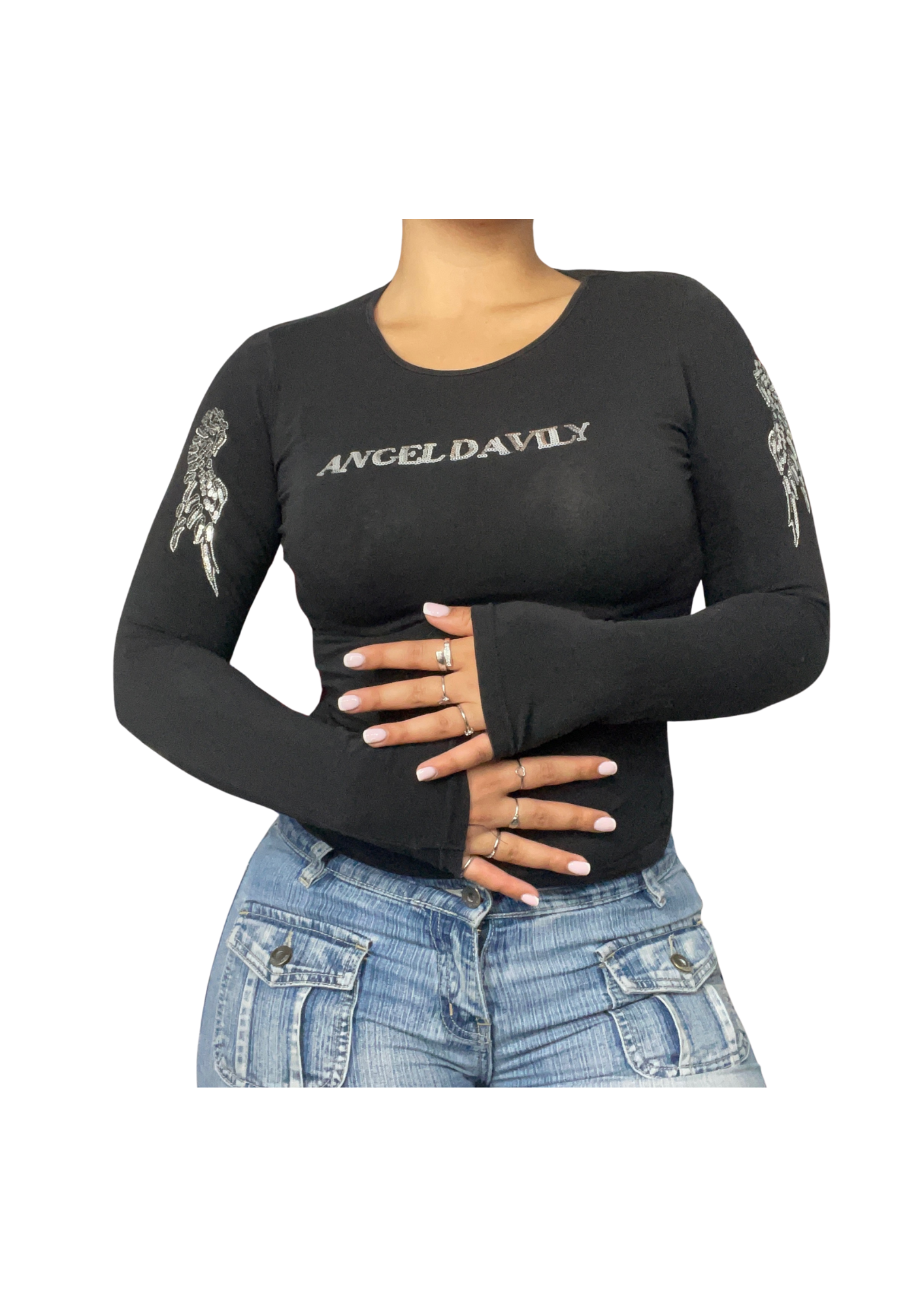 Y2K Angel Davily Long Sleeve Top