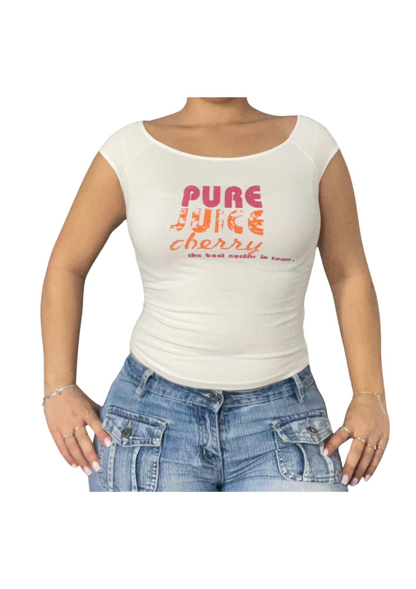 Baby Tee – “Pure Juice Cherry” Print
