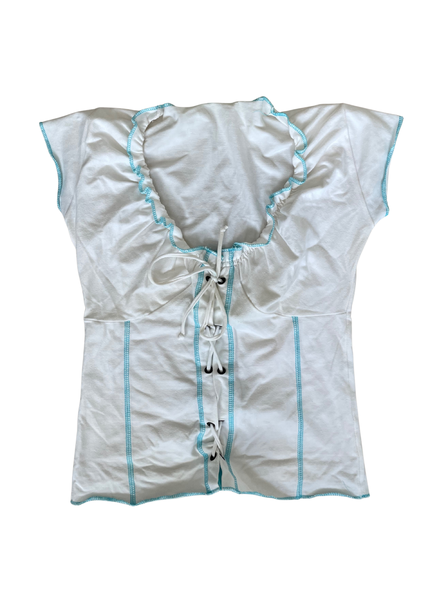 Y2K Lace-Up Corset Style Top