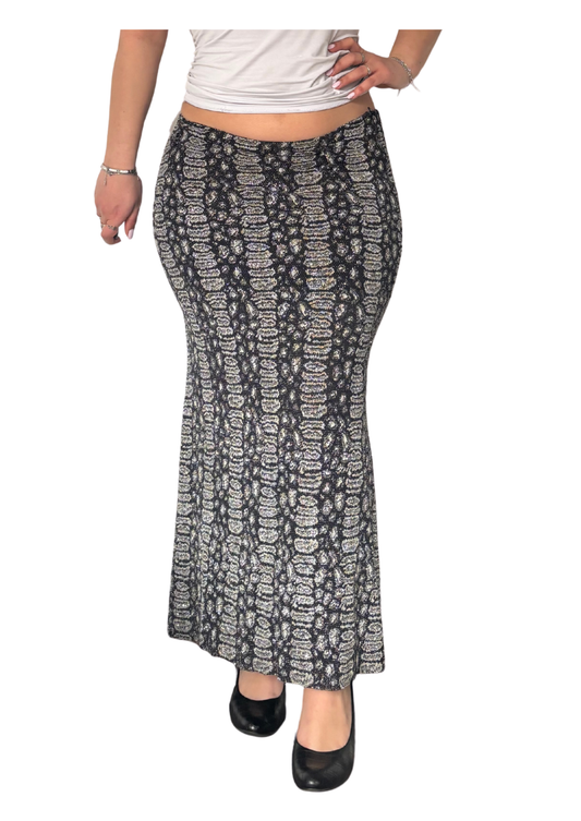 Glitter Patterned Maxi Skirt