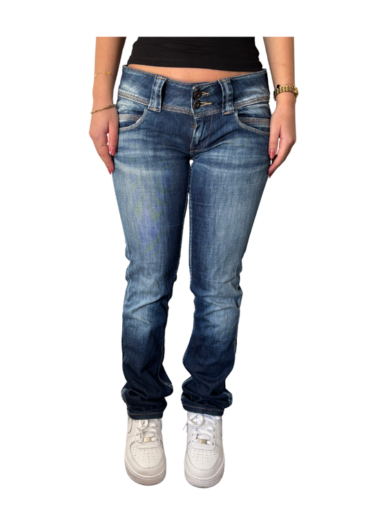 Pepe Jeans Low Rise Y2K Denim – Vintage Wash Slim Fit