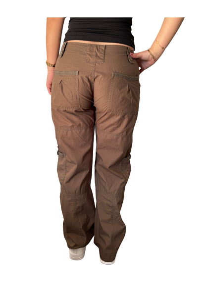 Brown Cargo Pants – Low Rise Utility Style
