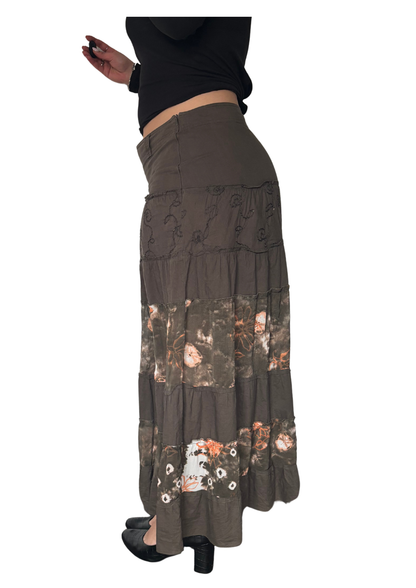 Boho Patchwork Maxi Skirt