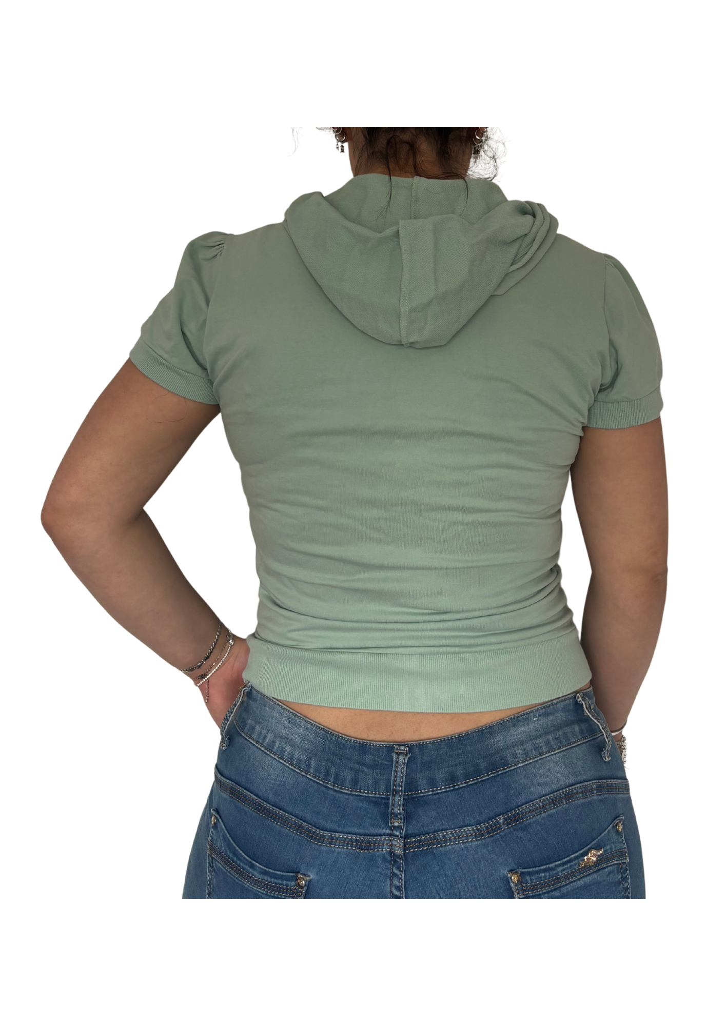 Diesel Green Zip Hoodie Top
