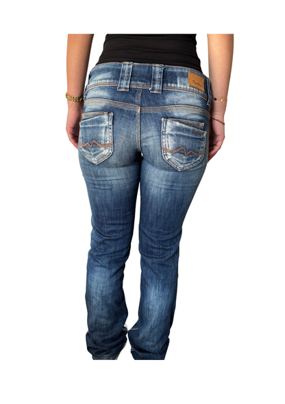 Pepe Jeans Low Rise Y2K Denim – Vintage Wash Slim Fit