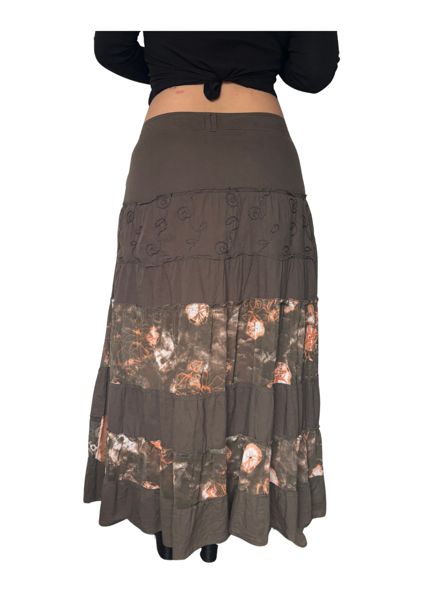 Boho Patchwork Maxi Skirt