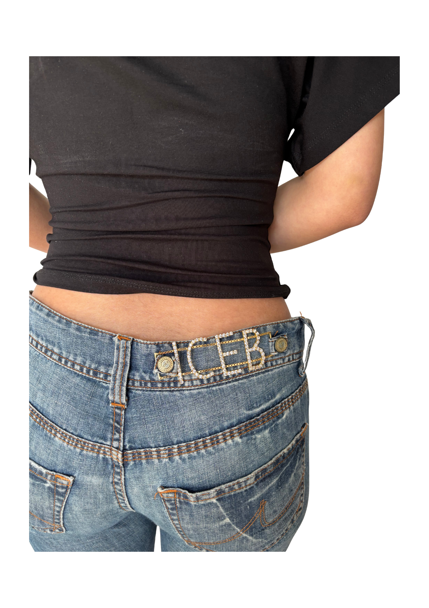Y2K Low Rise Distressed Denim Jeans