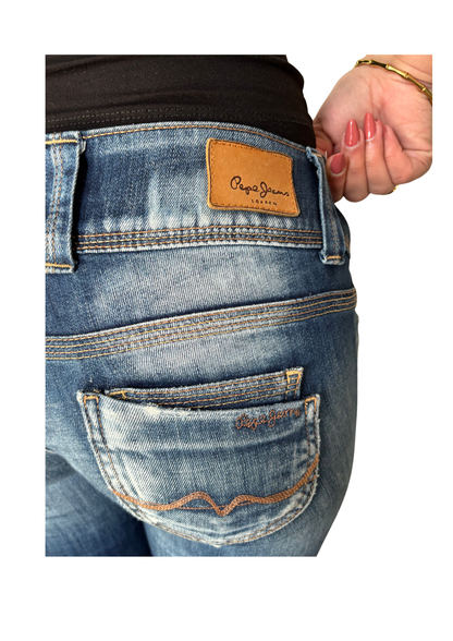 Pepe Jeans Low Rise Y2K Denim – Vintage Wash Slim Fit