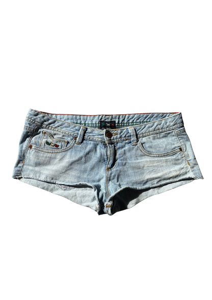 Low Rise Denim Shorts