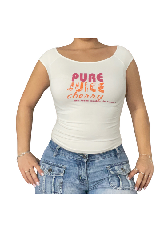 Baby Tee – “Pure Juice Cherry” Print