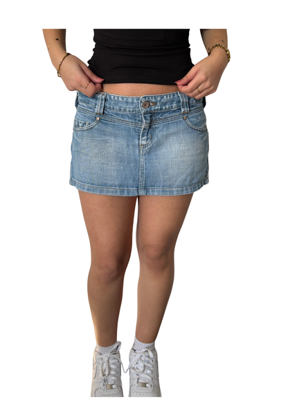 Low Waisted Denim Mini