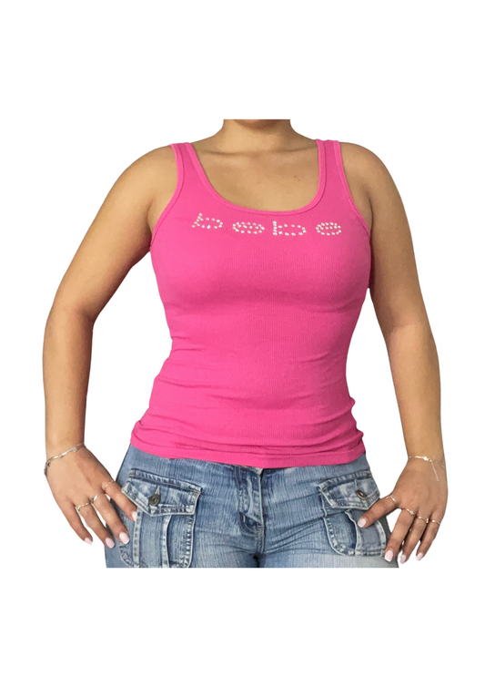 Y2K Bebe Rhinestone Tank Top