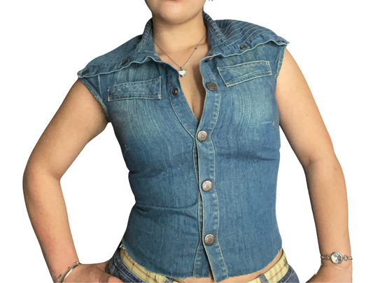 Diesel denim vest top